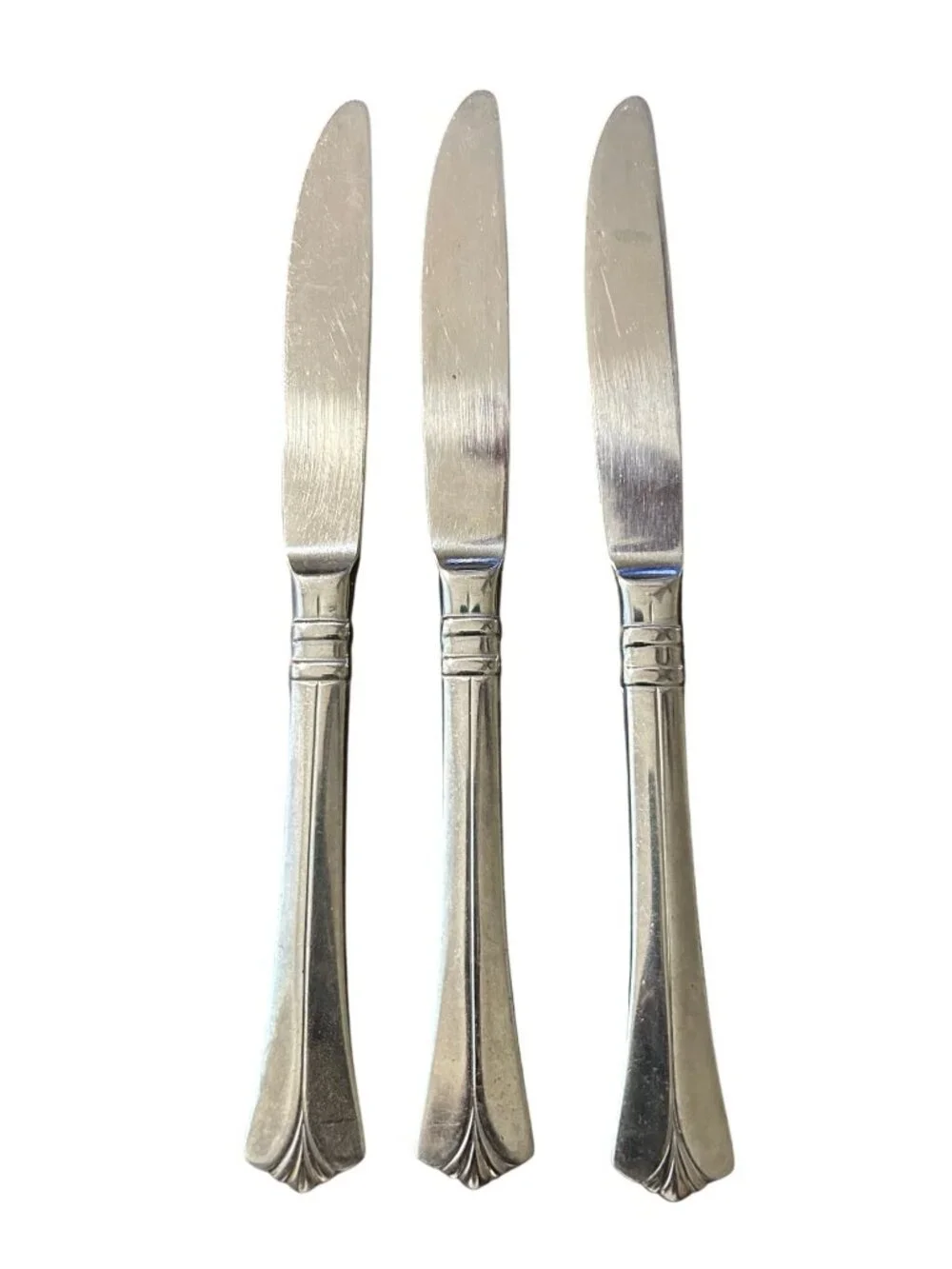 Pfaltzgraff Ellington Stainless Steel Dinner Knives Set Of 3 Vintage 1997-2000